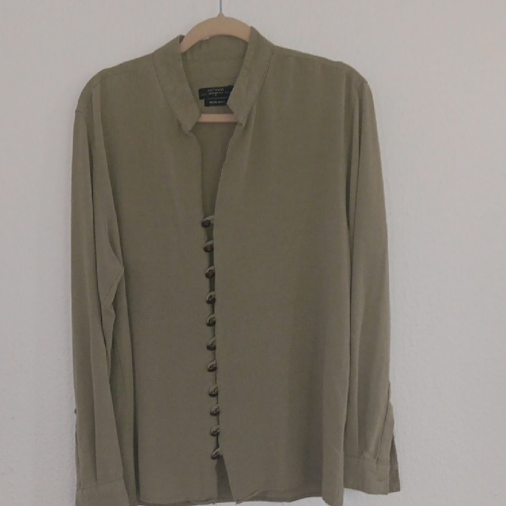 Olive Button-Up Shirt